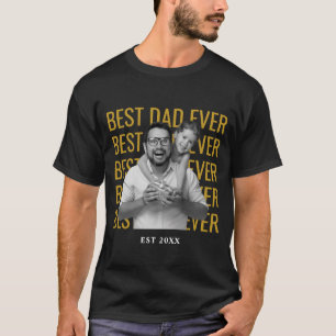 Beste Papa Ooit Vintage Foto Vaderdag Maatwerk T-shirt