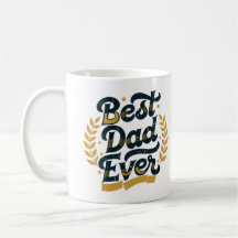 Beste Papa Ooit Vintage Goud Marine Typografie Kof