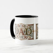 Beste Papa Ooit Vintage Middeleeuwse Fantasy Sproo Mok (Voorkant links)