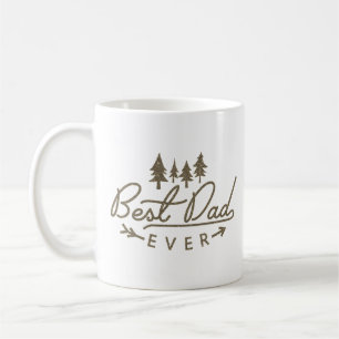 Beste Papa Ooit Vintage Stijl Bruine Typografie Koffiemok
