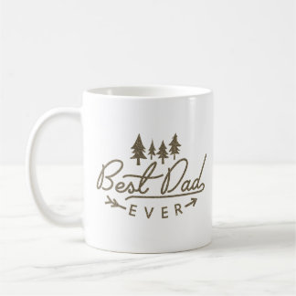 Beste Papa Ooit Vintage Stijl Bruine Typografie Koffiemok
