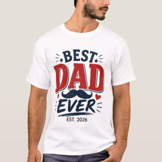 Beste Papa Ooit Vintage Typografie Vaderdag T-Shir T-shirt