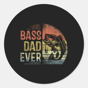 Beste papa ooit vissen cadeaus papa verjaardag vin ronde sticker