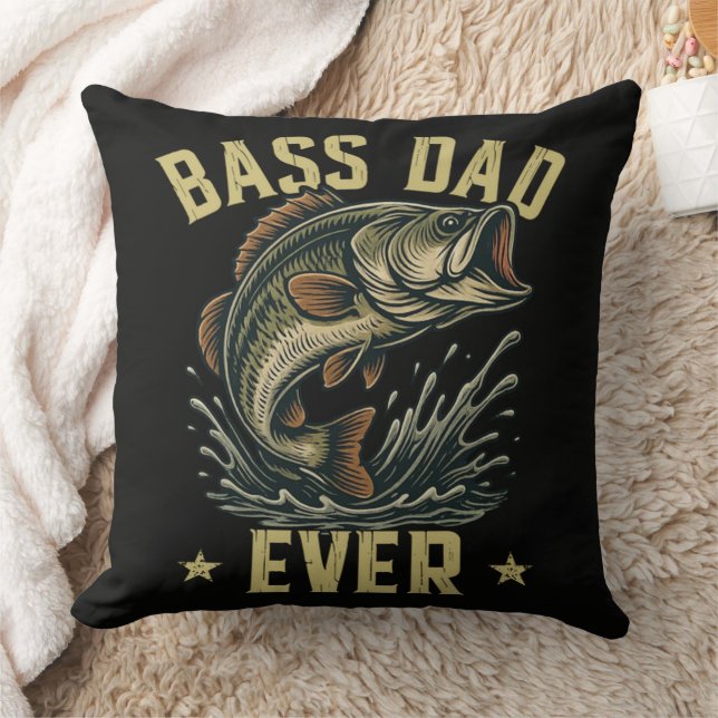 Beste papa ooit vissen Vaderdag Visser Kussen (Deken)