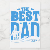Beste papa ooit voedselcontainer etiket (Enkel label)