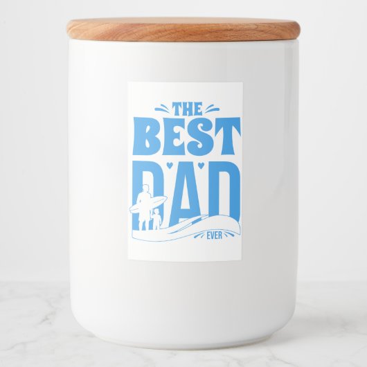 Beste papa ooit voedselcontainer etiket (Voorkant)