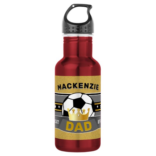 Beste PAPA ooit VOETBAL Sport Waterfles (Voorkant)
