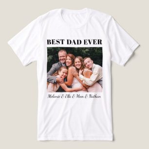 Beste papa ooit volledig aanpasbare familieknuffel Tri-Blend shirt