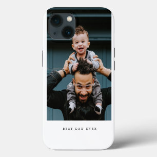 Beste papa ooit volledige foto gepersonaliseerd iPhone 13 hoesje