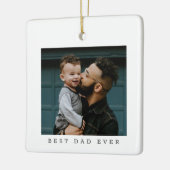 Beste papa ooit volledige foto gepersonaliseerd  keramisch ornament (Links)