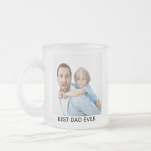 Beste papa ooit volledige foto gepersonaliseerd matglas koffiemok