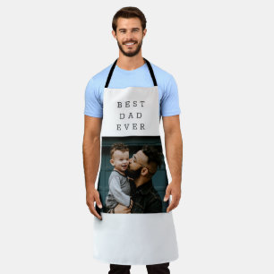 Beste papa ooit volledige foto gepersonaliseerd schort