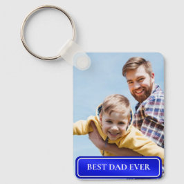 Beste papa ooit volledige foto gepersonaliseerd tw sleutelhanger