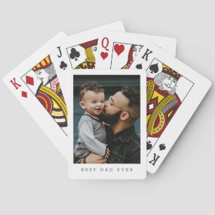 Beste Papa Ooit Volledige Foto Persoonlijk Pokerkaarten