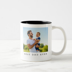 Beste Papa Ooit Volledige Foto Persoonlijke Twee-T Tweekleurige Koffiemok