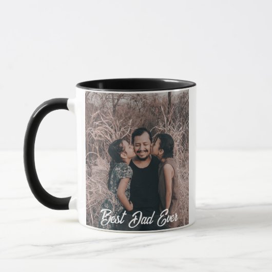 Beste papa ooit volledige fotobeker - Gepersonalis Mok (Links)