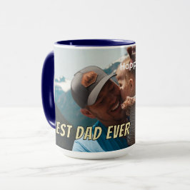 Beste papa ooit volledige fotocollage minimale tem mok