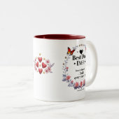 Beste papa ooit, voor altijd dankbaar tweekleurige koffiemok (Voorkant rechts)