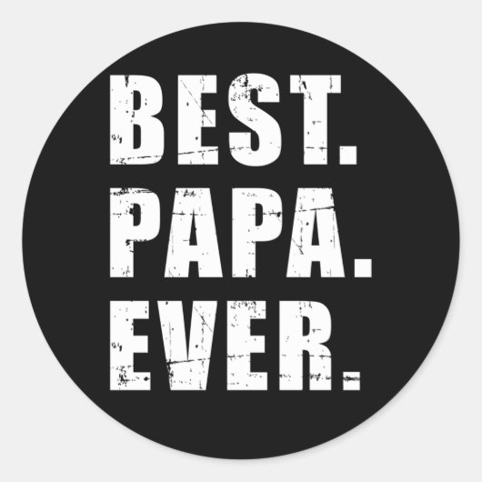 Beste papa ooit voor opa ronde sticker (Voorkant)