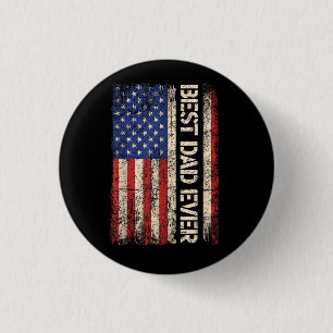 Beste Papa Ooit VS Amerikaanse Vlag Cadeaus voor V Ronde Button 3,2 Cm
