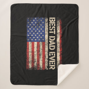 Beste Papa Ooit VS Amerikaanse Vlag Cadeaus voor V Sherpa Deken