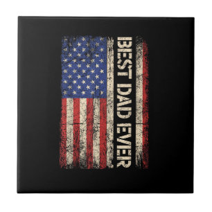 Beste Papa Ooit VS Amerikaanse Vlag Cadeaus voor V Tegeltje