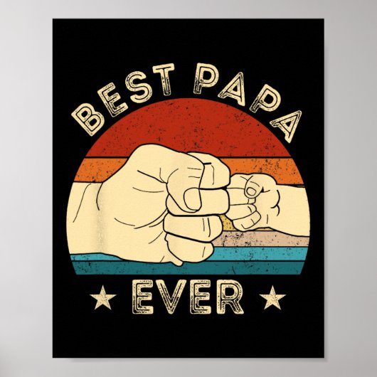 Beste papa ooit vuist bump grappige opa vader's da poster (Voorkant)
