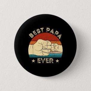 Beste papa ooit vuist bump grappige opa vader's da ronde button 5,7 cm