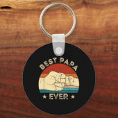 Beste papa ooit vuist bump grappige opa vader's da sleutelhanger (Voorkant)