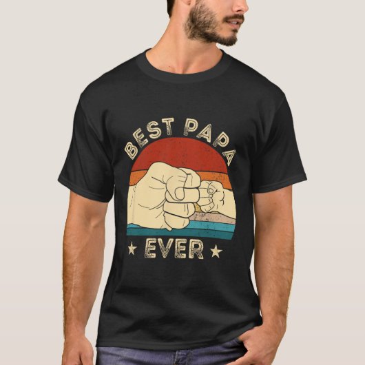 Beste papa ooit vuist bump grappige opa vader's da t-shirt (Voorkant)