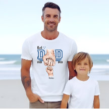 Beste papa ooit vuist bump Shirt - Kinder naam T-s