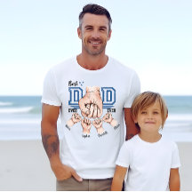 Beste papa ooit vuistslag Shirt - 4 Kinder namen