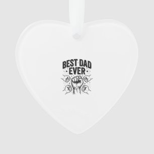 Beste Papa Ooit Vuiststoot Vintage Shirt Ontwerp_1 Ornament