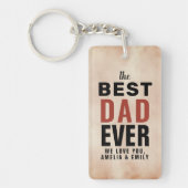 Beste Papa Ooit Watercolor Vaderdag Sleutelhanger (Voorkant)
