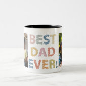 Beste papa ooit. We houden veel van jullie Tweekleurige Koffiemok (Center)