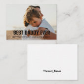 Beste papa ooit! Wenskaart gepersonaliseerd Notitiekaartje (Voorkant / Achterkant)