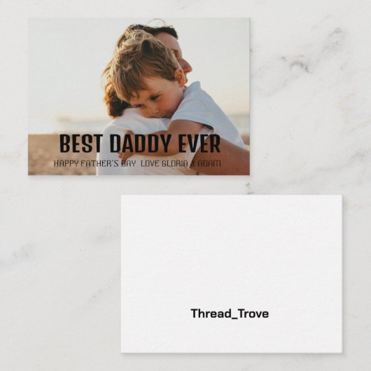 Beste papa ooit! Wenskaart gepersonaliseerd Notitiekaartje (Voorkant / Achterkant)