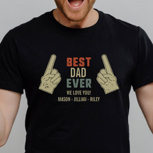 Beste papa ooit wijzend vingers aangepaste Kinder  T-shirt