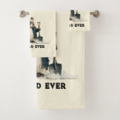 Beste Papa Ooit Winter Pinguïn Ontwerp Bad Handdoek (Insitu)
