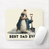 Beste Papa Ooit Winter Pinguïn Ontwerp Muismat (Met muis)