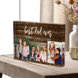 Beste papa ooit - Wood Vaderdag fotocollage Fotoblokken