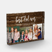 Beste papa ooit - Wood Vaderdag fotocollage Fotoblokken (Links)