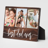 Beste papa ooit Wood Vaderdag fotocollage Fotoplaat (Zijkant)