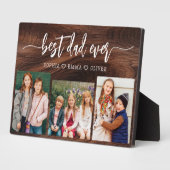 Beste papa ooit - Wood Vaderdag fotocollage Fotoplaat (Zijkant)