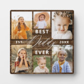 Beste papa ooit - Wood Vaderdag fotocollage Fotoplaat (Voorkant)