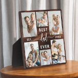 Beste papa ooit - Wood Vaderdag fotocollage Fotoplaat<br><div class="desc">Vier je vader met de "Best Dad Ever" Vaderdag Photo Collage Plaque, een welgemeend eerbetoon aan het man dat de wereld voor je betekent. Deze prachtig vervaardigde plaquette is voorzien van een hoogwaardige, aanpasbare fotocollage, waarmee u gekoesterde herinneringen en speciale momenten kunt laten zien. De collage is elegant gerangschikt rond...</div>