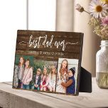 Beste papa ooit - Wood Vaderdag fotocollage Fotoplaat<br><div class="desc">Vier je vader met de "Best Dad Ever" Vaderdag Photo Collage Plaque, een welgemeend eerbetoon aan het man dat de wereld voor je betekent. Deze prachtig vervaardigde plaquette is voorzien van een hoogwaardige, aanpasbare fotocollage, waarmee u gekoesterde herinneringen en speciale momenten kunt laten zien. De collage is elegant gerangschikt rond...</div>