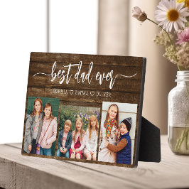 Beste papa ooit - Wood Vaderdag fotocollage Fotoplaat