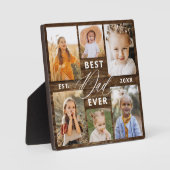 Beste papa ooit - Wood Vaderdag fotocollage Fotoplaat (Voorkant)
