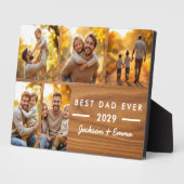 Beste papa ooit Wood Vaderdag fotocollage Fotoplaat (Zijkant)